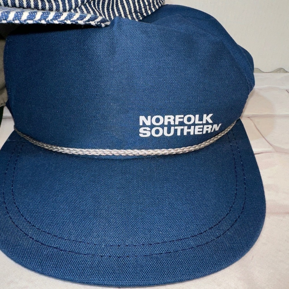 Vintage Norfolk Southern Railroad Hat Lot Corydon 1883 Scenic Engineer Snapback - Picture 2 of 6